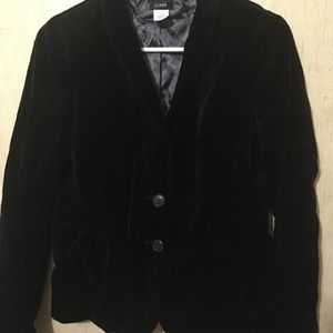 J. Crew Black Velvet Blazer size 6T